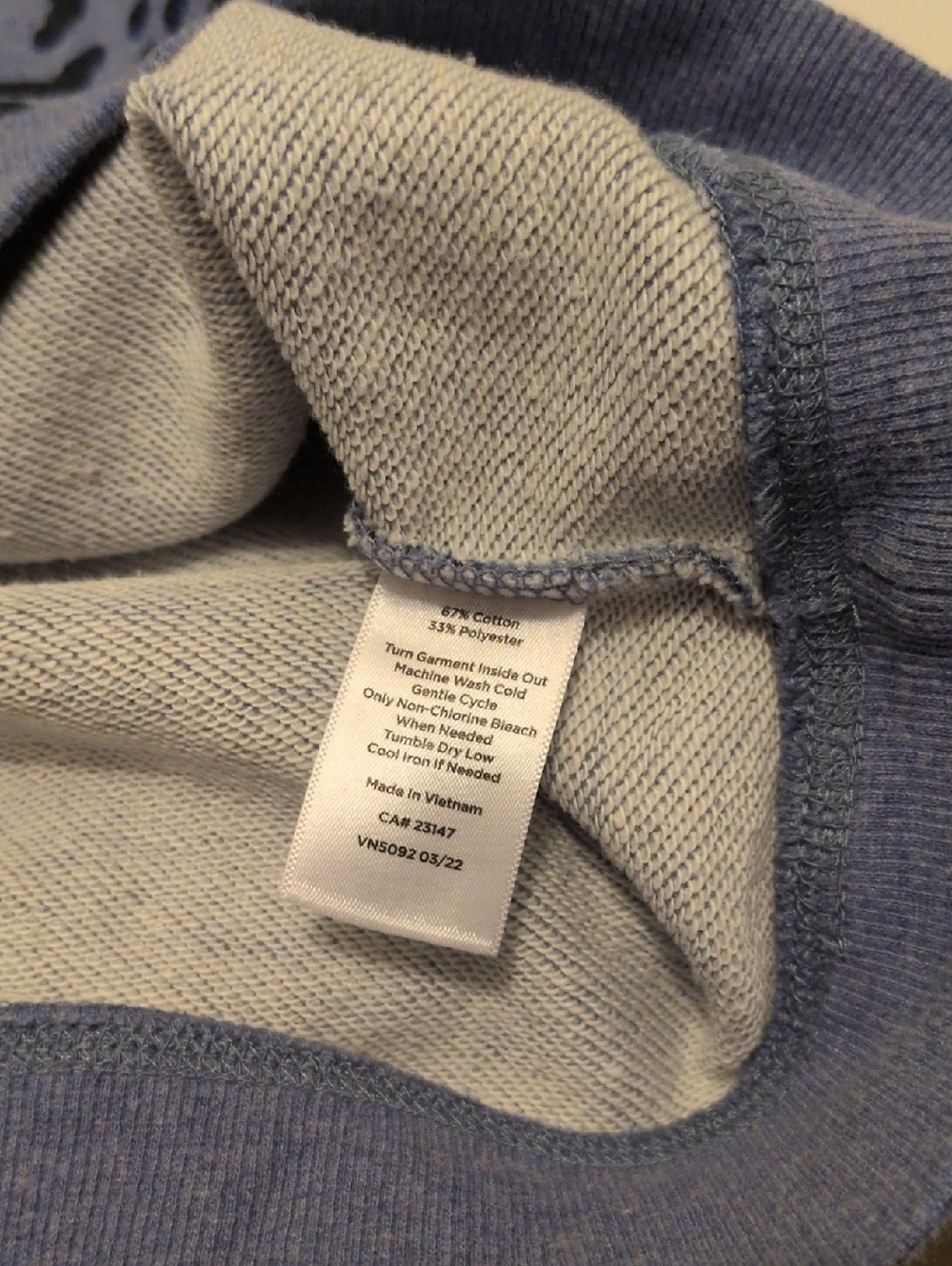 Talbot's Size M. Blue Leopard Print Women's Sweatshirt Type - Picture 7 of 7